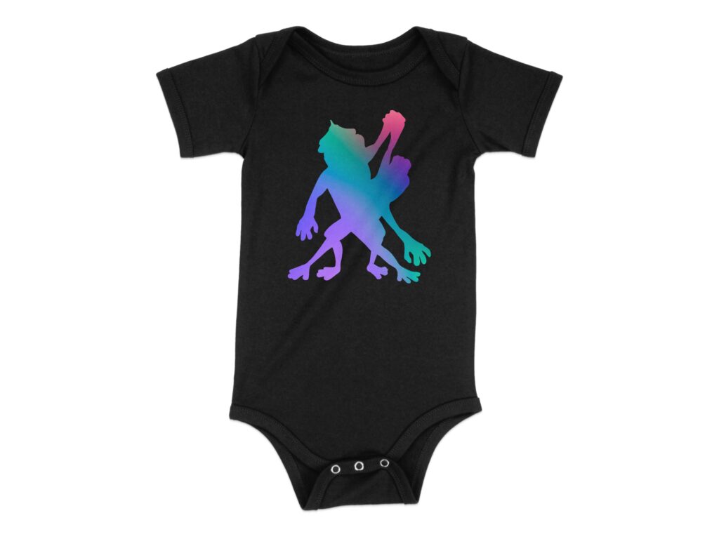 Color Gradient Troll T Shirt, Fantasy Art Tee, Magical Creature Graphic, Mythical Troll Silhouette, Unique TShirt Design