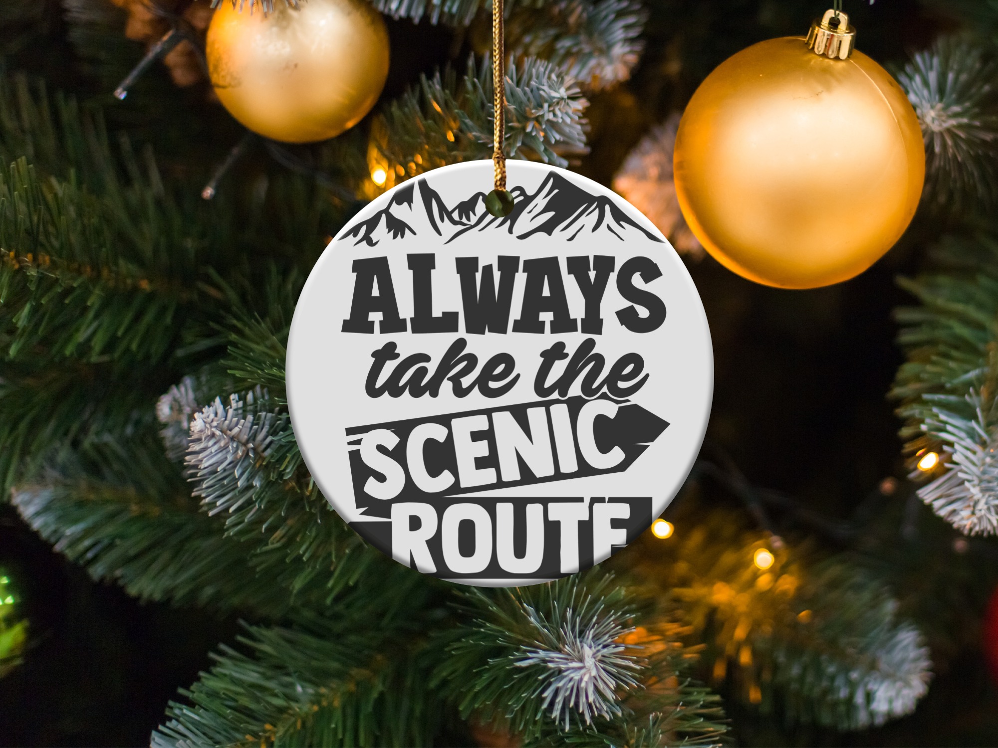 Always Take The Scenic Route T-Shirt, Mountain Adventure Tee, Hiking & Travel Shirt, Outdoorsy Nature Lover Gift for Him Her - Image 2