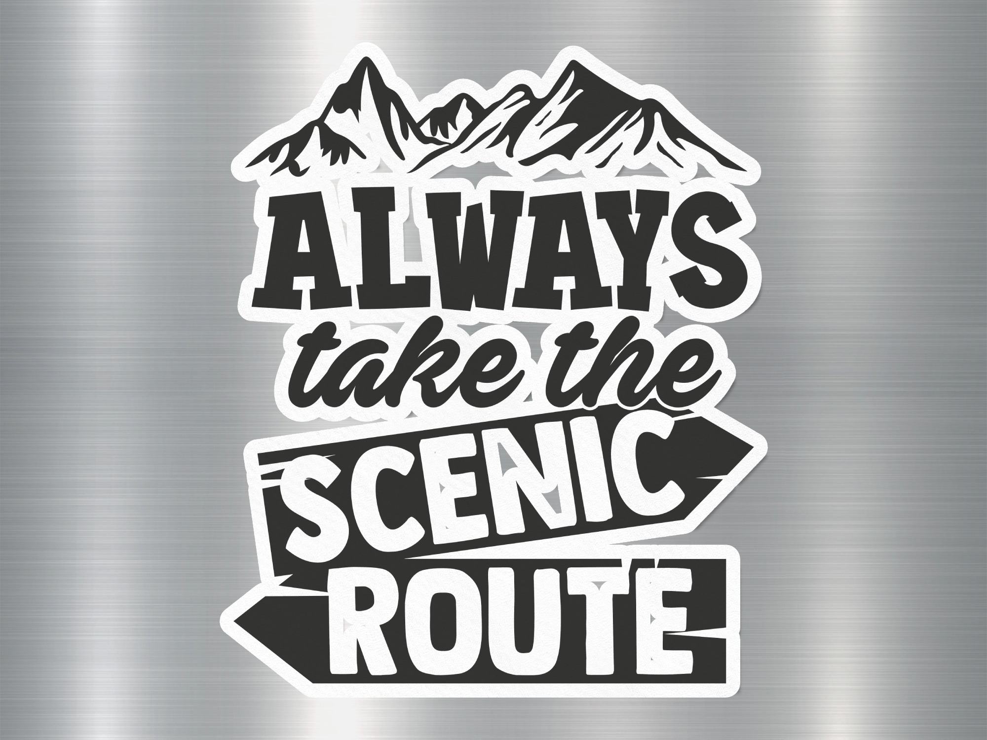 Always Take The Scenic Route T-Shirt, Mountain Adventure Tee, Hiking & Travel Shirt, Outdoorsy Nature Lover Gift for Him Her - Image 3
