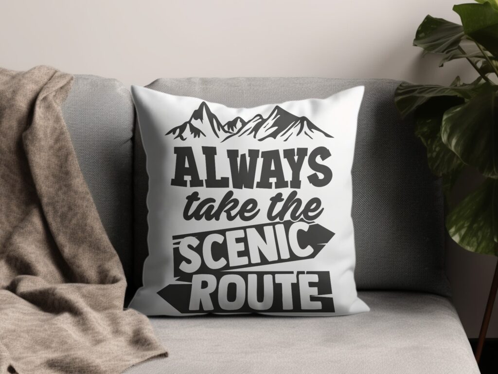 Always Take The Scenic Route T-Shirt, Mountain Adventure Tee, Hiking & Travel Shirt, Outdoorsy Nature Lover Gift for Him Her
